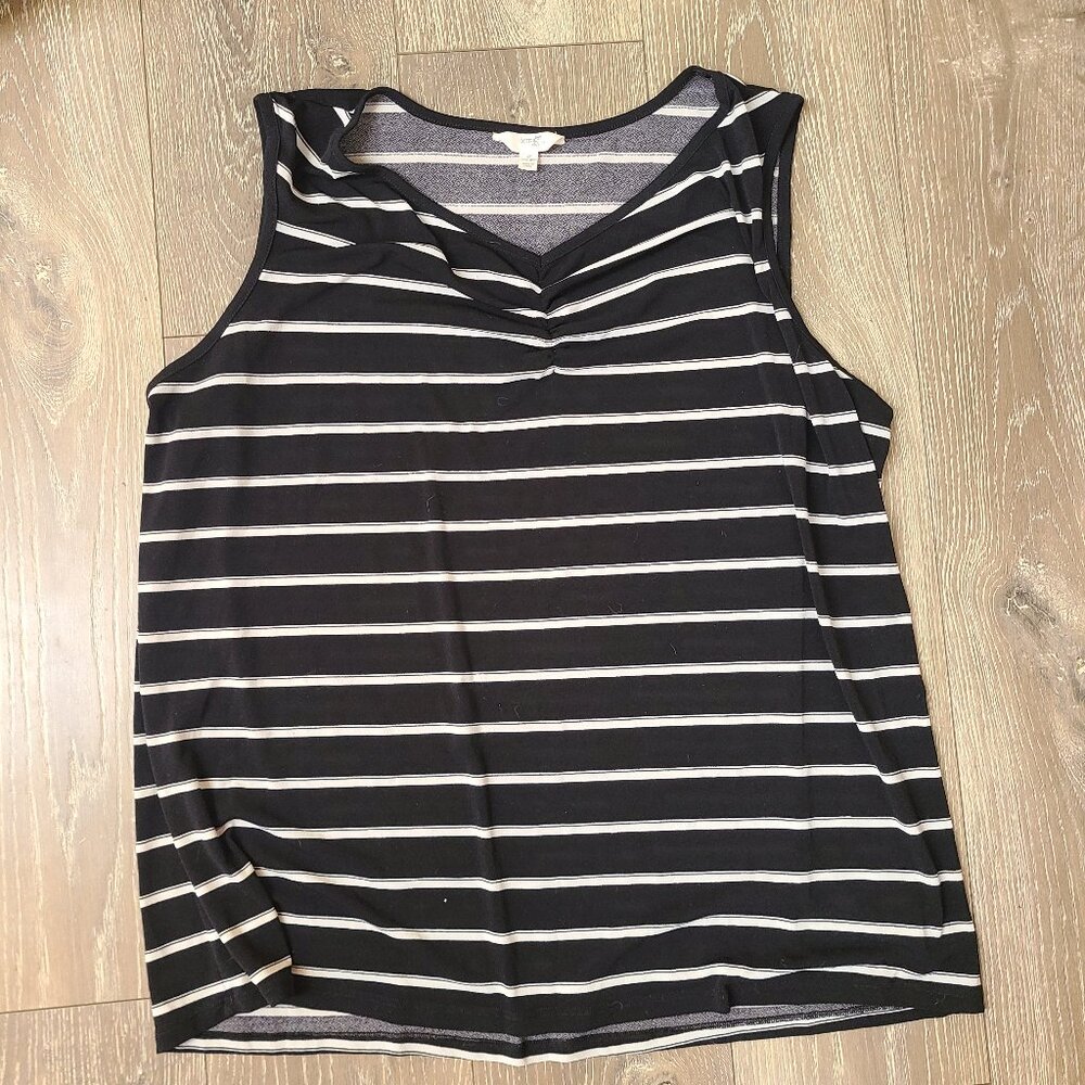 Terra & Sky Plus Size Striped Tank Blouse Top Shirt Size 2x